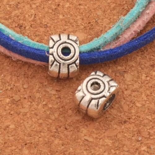 Dots Diamante-set Flower Big Hole Beads 11x7.3x7.2mm 30PCS Zinc Alloy Dangle Fit European Charm Bracelets Jewelry DIY L1461