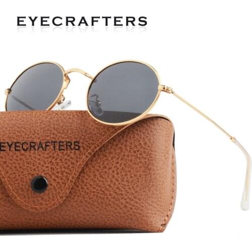 Brand Polarized 2020 Women Driving Metal Eyewear Mens Oval Vintage Retro Glasses Small Designer Classic Round Sunglasses Adult