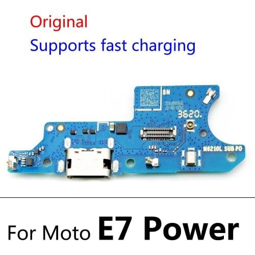 Original USB Charging Board Connector Flex Cable For Moto E7 Power Charger Port Dock Connector With Microphone