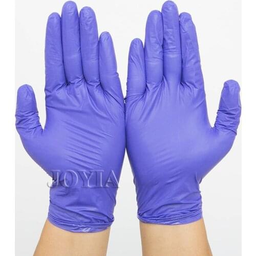 Disposable Gloves 100 Pcs Purple Latex Free Woman Man Household Kitchen Food Elastic Glove Synthetic Nitrile Small S M L Large