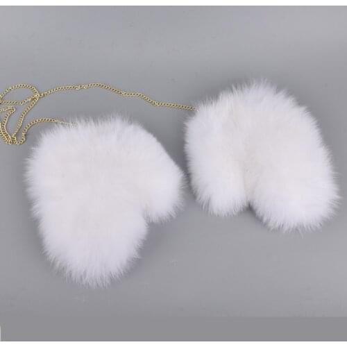 Fox Fur Gloves New Women Luxury Genuine Fur Glove For Great Solid With Strap Russian Guantes