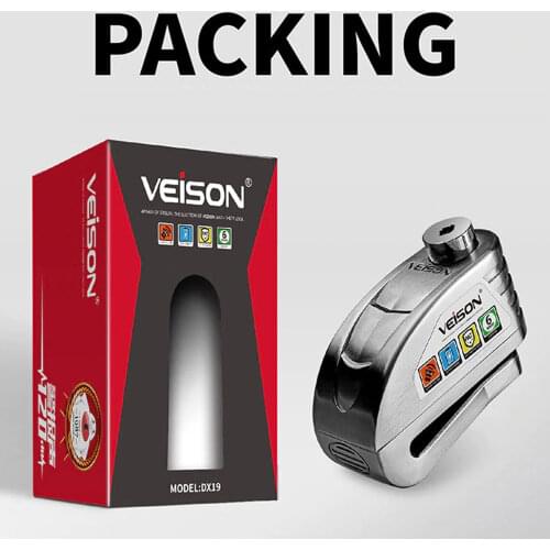 Portable Brake Rotor Lock Wheel Alarm Three Keys Waterproof Motorcycle Anti-Theft 130db Bicycle Loud Security Brake Disc Lock