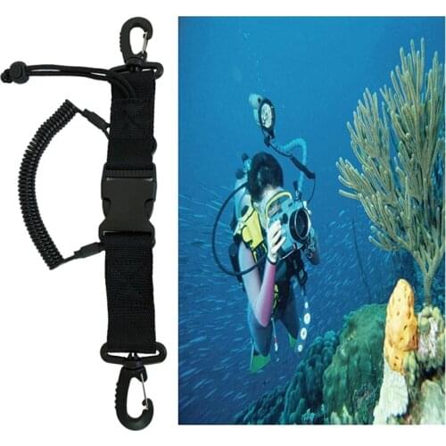 Diving Camera Lanyard Spring Coil Camera Scuba Diving Quick Release Buckle Clips Underwater Pool Accessories