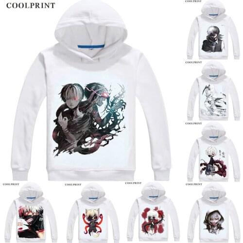Tokyo Ghoul Hoodies Hooded Hoodie Anime Ken Kaneki Haise Sasaki Eyepatch Centipede Black Reaper One-Eyed King Cosplay Sweatshirt