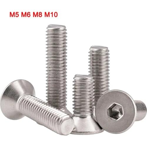 316 Stainless Steel DIN7991 Hexagonal Countersunk Head Screw Flat Head Screw M5 M6 M8 M10