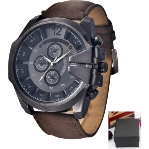 1pc / lot Brand Luxury Watch Mens Leather Band Sports Military Designer Watches Montre Homme de Marque Relogios Masculinos 2020