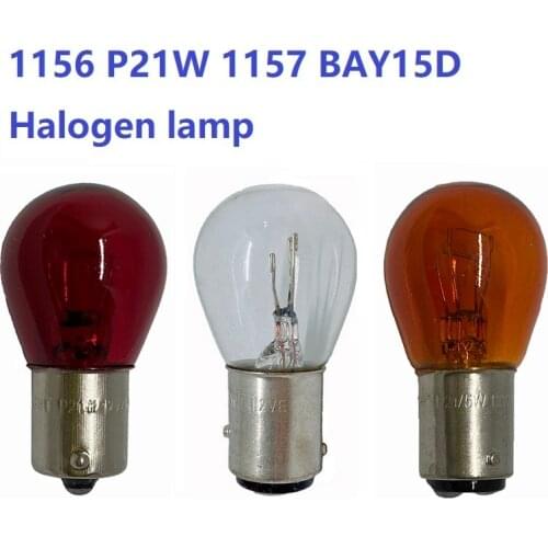 10pcs BAY15D 1157 1156 P21/5W BA15S S25 12V Car Clear Glass Lamp Brake Tail Bulb Car Indicator Halogen stop Lamp brake bulbs 12v
