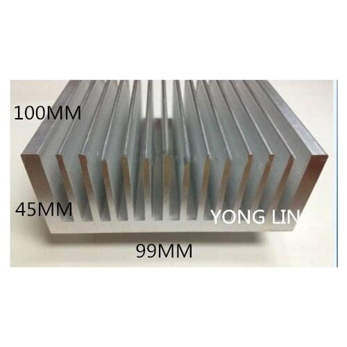 2PCS heatsink 99*45-100/Aluminum radiator/6063aluminum highpower heatsink high/power aluminum/pure aluminum profile radiator-fan