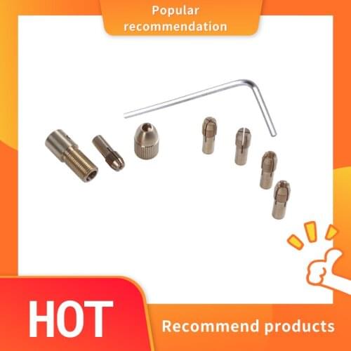 8-Piece 0.5-m Drill Chuck Collets Set of Quick Chuck for Mini Tools