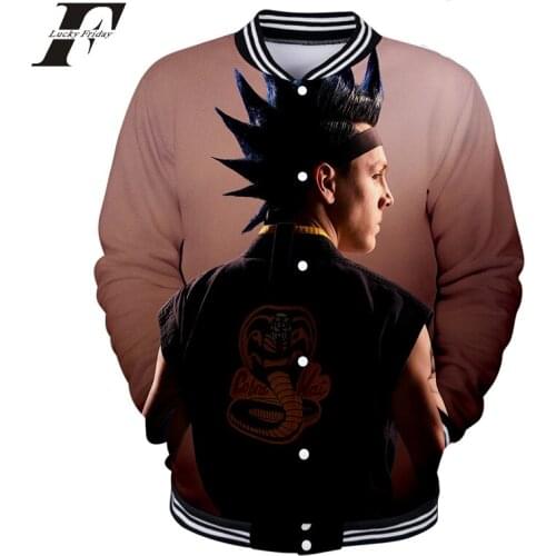 Cobra Kai Baseball Coats & Jackets kpop 3D Snake Print Fashion Spring Autumn Sports Slim Fit Jacket Men Brand Harajuku Wholesale