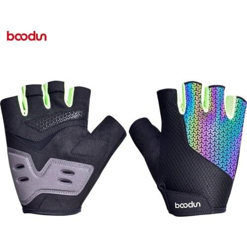 Boodun Summer Colorful Men Women Cycling Gloves Half Finger MTB Gloves Shockproof Breathable Road Mountain Bike Bicycle Gloves