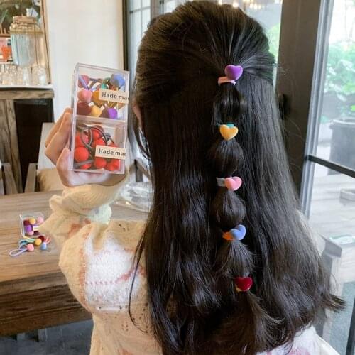 Coloful Shiny Fruit Elastic Hair Bands Korea Hair Accessories For Girls Ball Hair Ties Rubber Band Hair Ring Headbands For Women