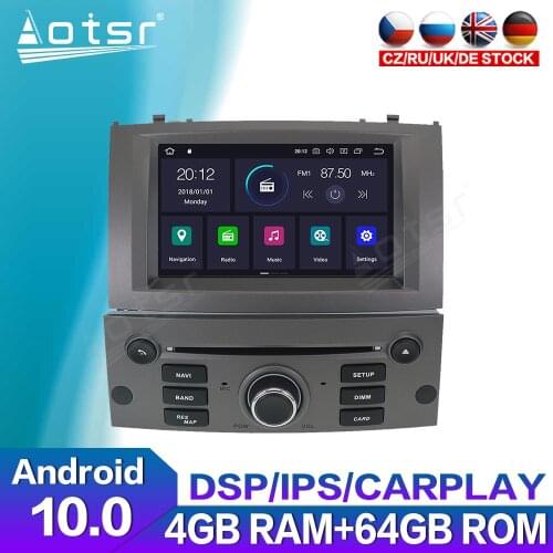 For Peugeot 407 2004 2005 - 2010 Android Radio Multimedia Player Carplay Car Audio Stereo Touch Screen Car GPS Navigation Unit