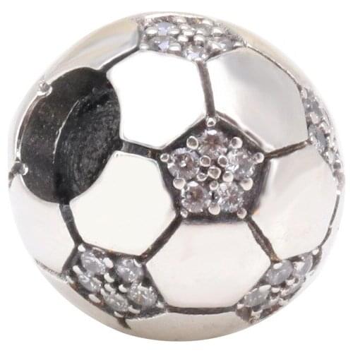 DoDoFly Hot Sale 100% Real S925 sterling silver Shining Football Beads Fit Original Bracelet Making Fashion DIY Jewelry