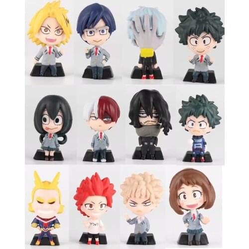5cm 1set Japanese anime figure 2019 My Hero Academia Todoroki Shoto/Midoriya izuku/Bakugou Katsuki Q version action figure