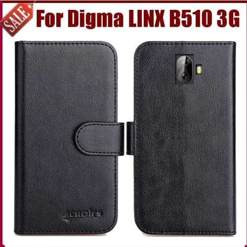 Hot Sale! Digma LINX B510 3G Case New Arrival 6 Colors High Quality Flip Leather Protective Cover Phone Bag