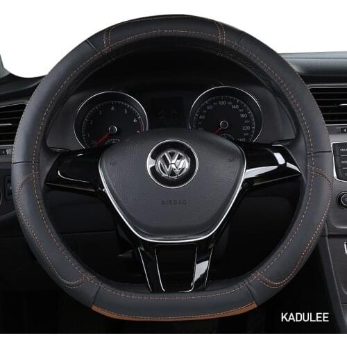 KADULEE Microfiber Leather Car Steering Wheel Cover For Range Land Rover Defender Freelander Discovery Sport X9 Evoque