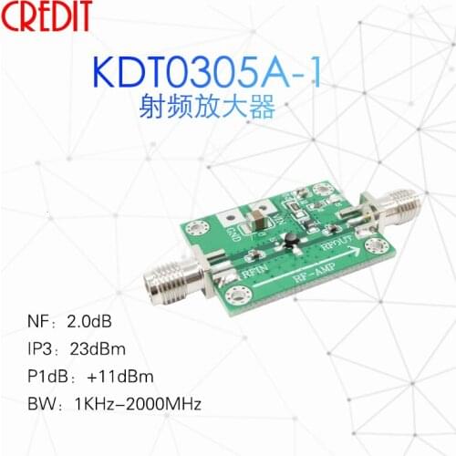 LNA Low Noise 1KHz-2GHz RF Amplifier 32dB Small Signal Amplification High Gain Broadband
