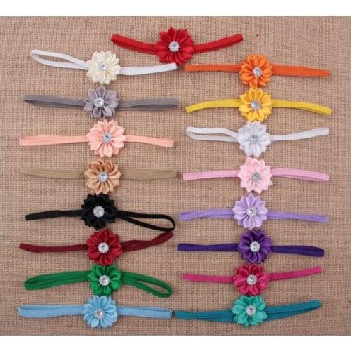 Bows rubber bands petal flowers bows pearls hair grooming bows hair accessories product YH396