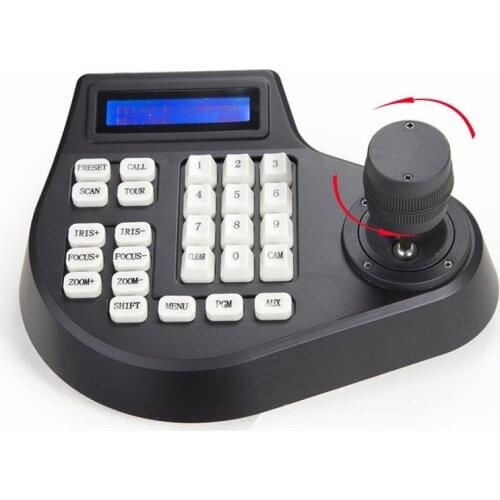 Mini 3D Coaxial CCTV Keyboard Controller LCD 1.5km Joystick RS485 PTZ Speed e Camera Bracket For Pelco SAMSUNG AD PANASONIC P