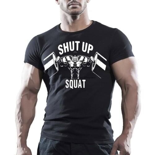 GYM BODYBUILDING TRAINING MOTIVATION Mens SQUAT T-Shirt WORKOUT BEST CLOTHING