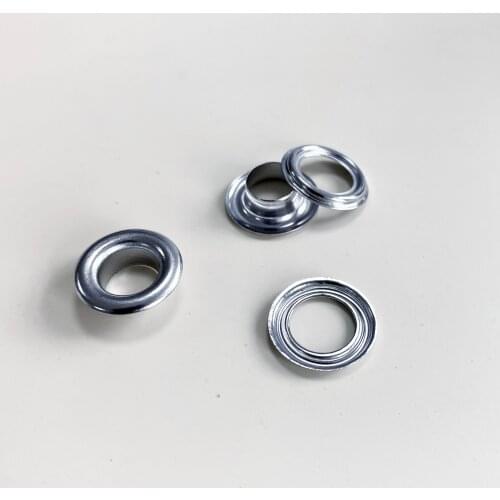 8 MM inner hole SUS 304 stainless steel eyelet 100 sets with tools anti rust diameter 15 MM for apron and bags rivet eye button