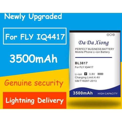 Newly Upgraded High Quality 3500mAh mobile phone batteries fit for fly IQ4417 ERA Energy 3 BL3817 battery