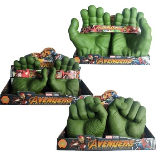 Disney Marvel Avengers Hulk Gloves Figures Toys Hulk Fists Cosplay Gloves Marvel Legends Gamma Grip Model Toy Gifts For Children