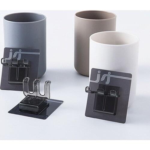Punch-free Wall Suction Non-marking Toothbrush Holder Wall-mounted Tooth Cup Brush Holder Bathroom Mouthwash Cup,JO21026