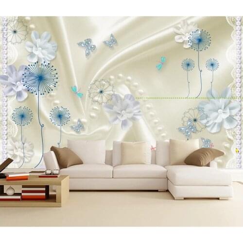 Custom photo murals wallpapers for walls 3 d Beautiful silk pattern 3d high-grade embossed decorative painting wall papers
