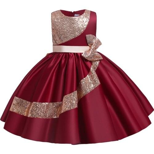 Sequins Christmas Girls Princess Dress Kids Elegant Wedding Tutu Prom Dresses Children Communion Party Formal Evening Clothes