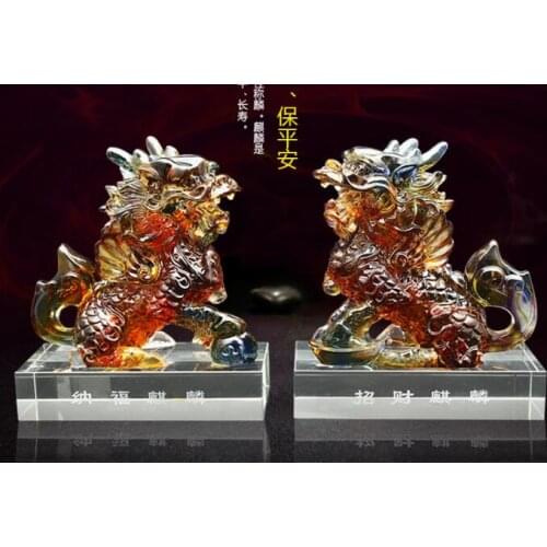 Lucky Nafu glass crafts home accessories living room unicorn ornaments