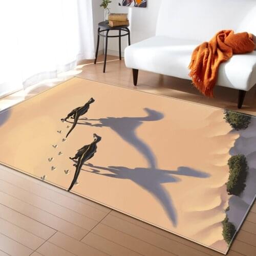 Ancient Dinosaur Carpet For Living Room Kids Bedroom Floor Mat Kitchen Decor Rug Table Rectangular Floor Mat