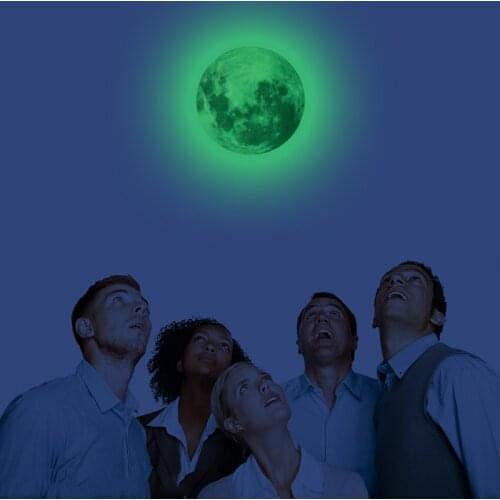 12/20/30cm Luminous Moon Glow Sticker Earth Universe Planet Fluorescent Wall Stickers In The Dark DIY Kids Bedroom Deco Supplies