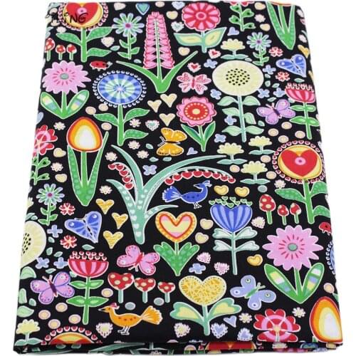 Retro Floral Printed Poplin Fabric,Cloth,For Sewing Needlework,DIY Handmade ,Tissue Textile Telas Tecido