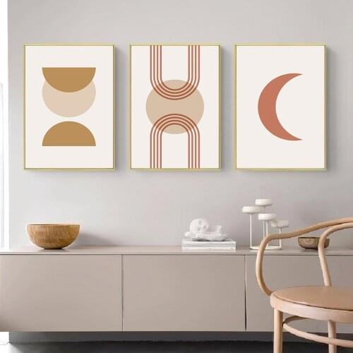 Trendy Boho Creative Shape Posters Print Wall Art Picture Canvas Painting Minimalist Artistic Interior Living Room Decoretion