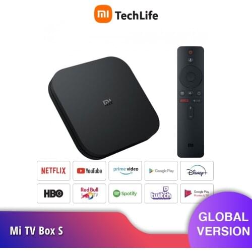 EU VERSION) Mi TV Box S (Brand New, smart android tv Box 4K HDR Android 8.1 2G 8G WIFI, Google Cast Netflix)