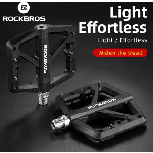ROCKBROS Mountain Bike DU Bearing Lock Pedal Nylon Bicycle Pedals Aluminum Alloy Widen Area Ultralight Cycling Accessories