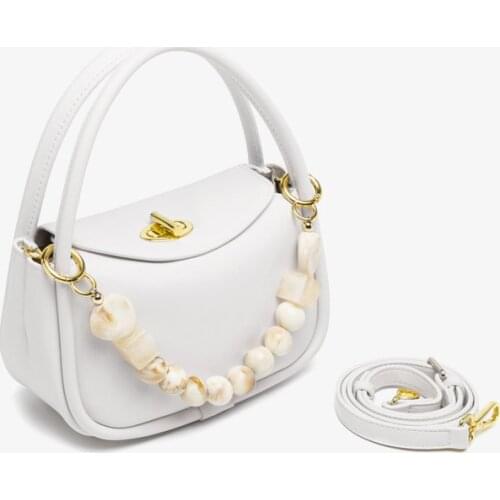 Pearl Bag Female Summer Baguette Underarm Bag Niche Design Advanced Leather Shoulder Bag Female Commuter Crossbody Bag