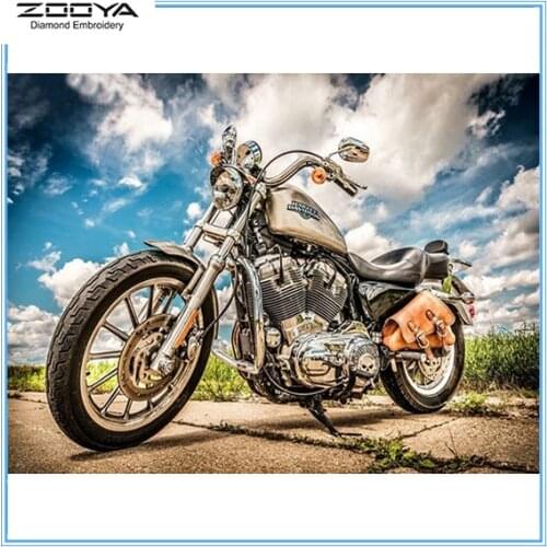 Zooya 5D Diy Diamond Painting Cool Motorcycle New 3D Diamond Crystal Embroidery Cross Stitch Mosaic Wall Home Decor Gift Lx341