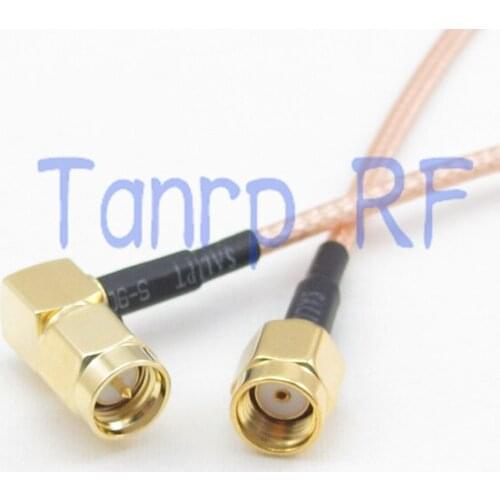 1PCS RG316 extension cable 3feet SMA male right angle to RP SMA male RF adapter connector 1M Pigtail coaxial jumper cable