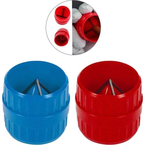 2PCS Pipe and Tubing Reamer Red Inner-Outer Reamer Pipe Tube Deburring Reamer Tubing Chamfer Tool for Copper PVC Pipe