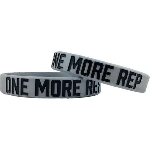 300pcs Motivational ONE MORE REP Silicone Bracelets Rubber Wristbands Free Shipping by DHL