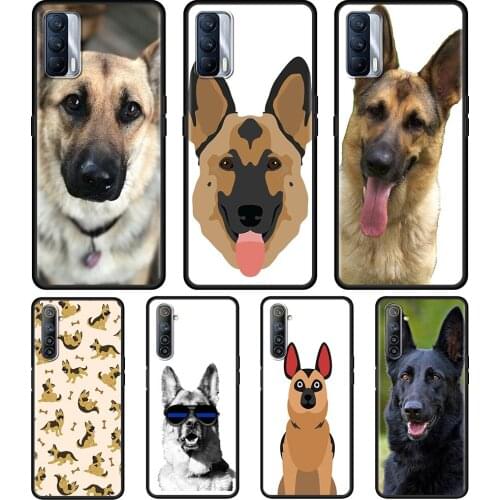 German Shepherd Dog Phone Case For Oppo Realme 8 Pro Case Realme GT XT X3 X2 Q3 5 6 6i 7 Pro C15 C21 Soft Cover shell