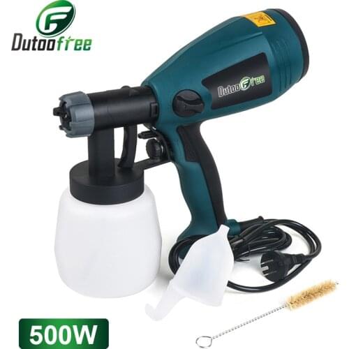 500W Electric Spray Gun HVLP Electric Paint Sprayer Electric Auto Furniture Steel Coating Airbrush Paint Pistol Power Tools