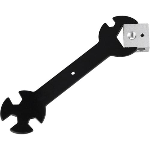 2pcs 3D Printer Nozzle Wrench 5 IN 1 Steel Spanner Wrench Flat Fit MK8 MK10 V6 Nozzle Heater Block Multi Function Nozzle Tool