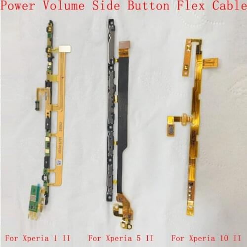 Power On Off Button Volume Switch Control Flex Cable Ribbon For Sony Xperia 1 II 5 II 10 II Power Volume Side Button Flex