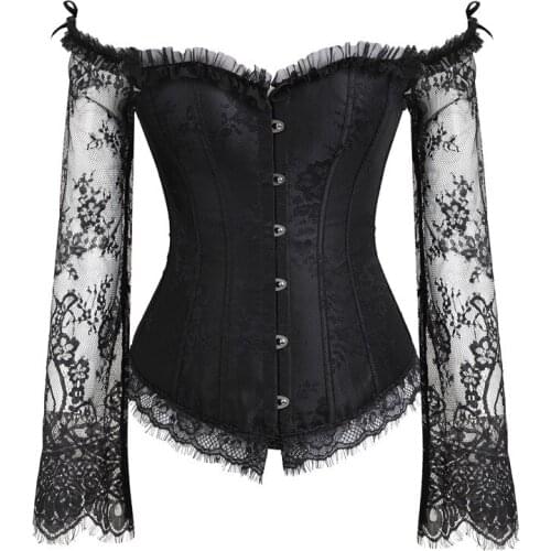 Gothic Womens Vintage Waist Slimming Corset Bustier Top Sexy Bride Lace Up Party Corselet Club Bodysuits Steampunk Bustiers