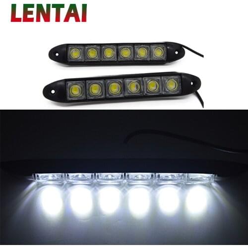 LENTAI 1Set 6 LED Car Daytime Running Lights DRL Fog Lamp For kia Ceed Cerato Suzuki grand vitara Citroen xsara picasso Subaru