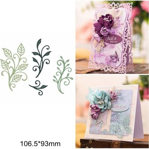 Metal Cutting Dies Mix Lace Flower Branch Leaves Hollowed Frame New Dies Scrapbook Craft DIY Handmade Cards Decoration Paper New